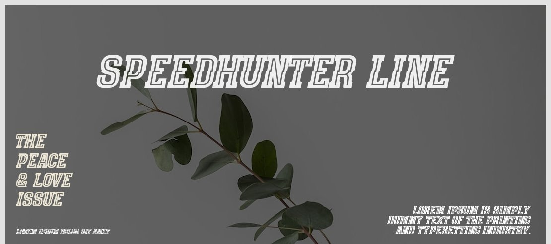 speedhunter line Font