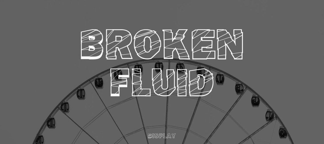 Broken Fluid Font