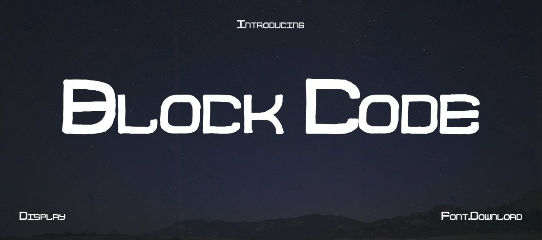 Block Code Font