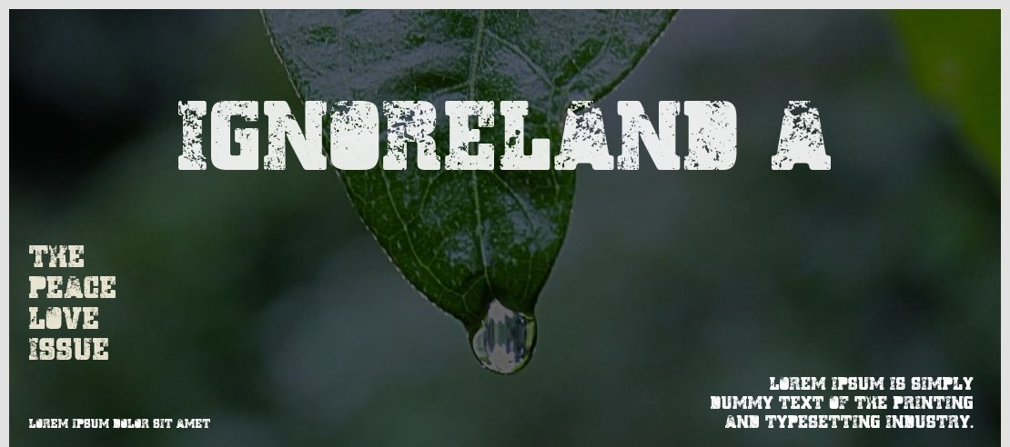 Ignoreland A Font