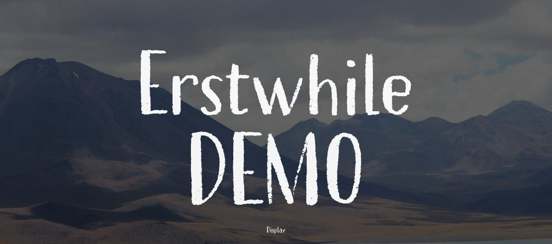 Erstwhile DEMO Font Family