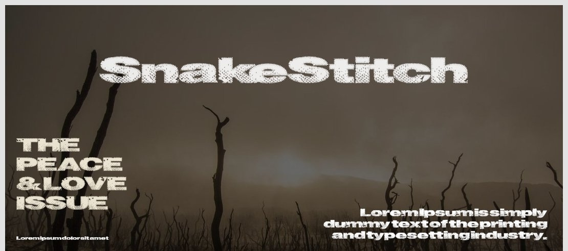 SnakeStitch Font