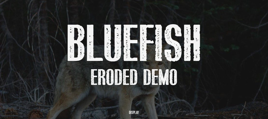 Bluefish ERODED DEMO Font