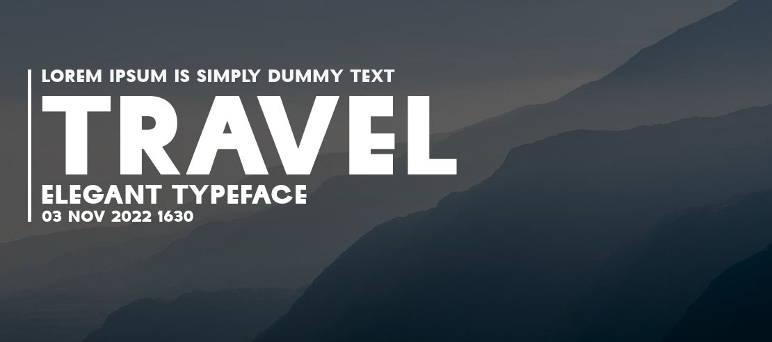 travel elegant Font Family