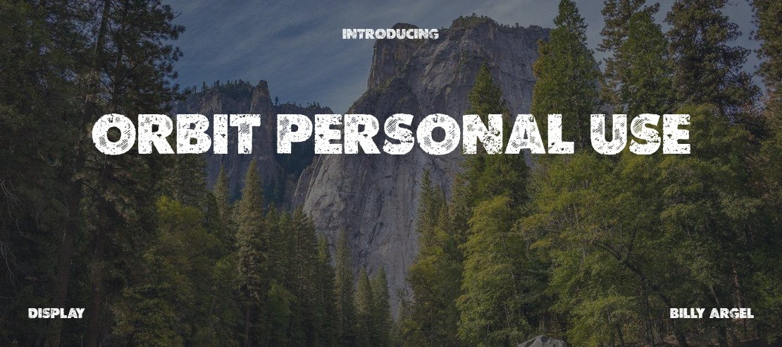 ORBIT PERSONAL USE Font