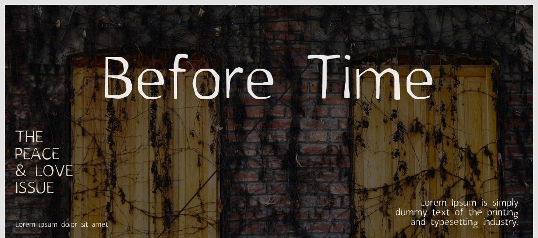 Before Time Font