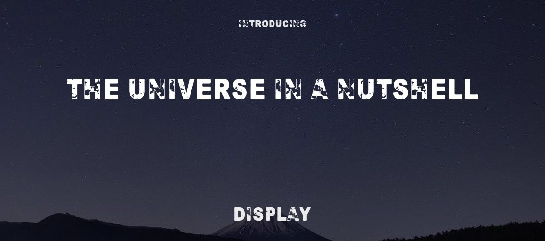 The universe in a nutshell Font