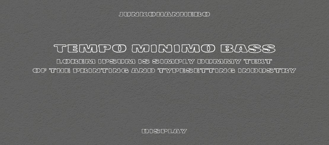 Tempo Minimo Bass Font