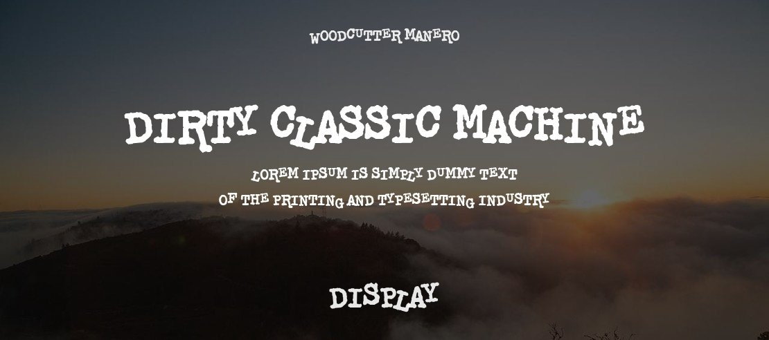 Dirty Classic Machine Font