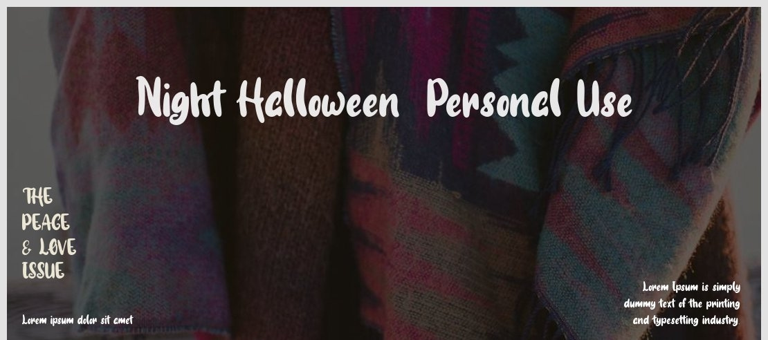 Night Halloween-Personal Use Font