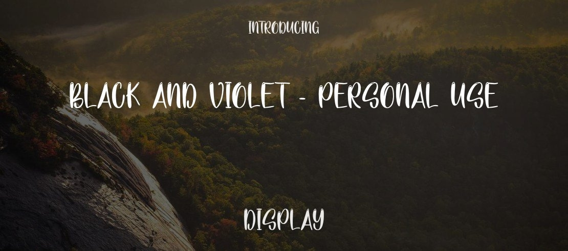 Black and Violet - Personal Use Font