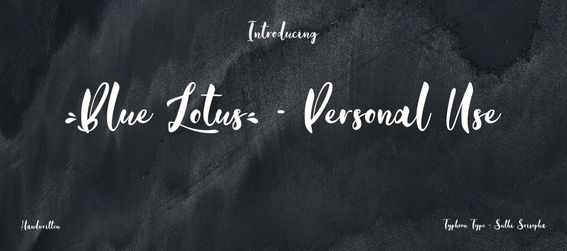 Blue Lotus - Personal Use Font