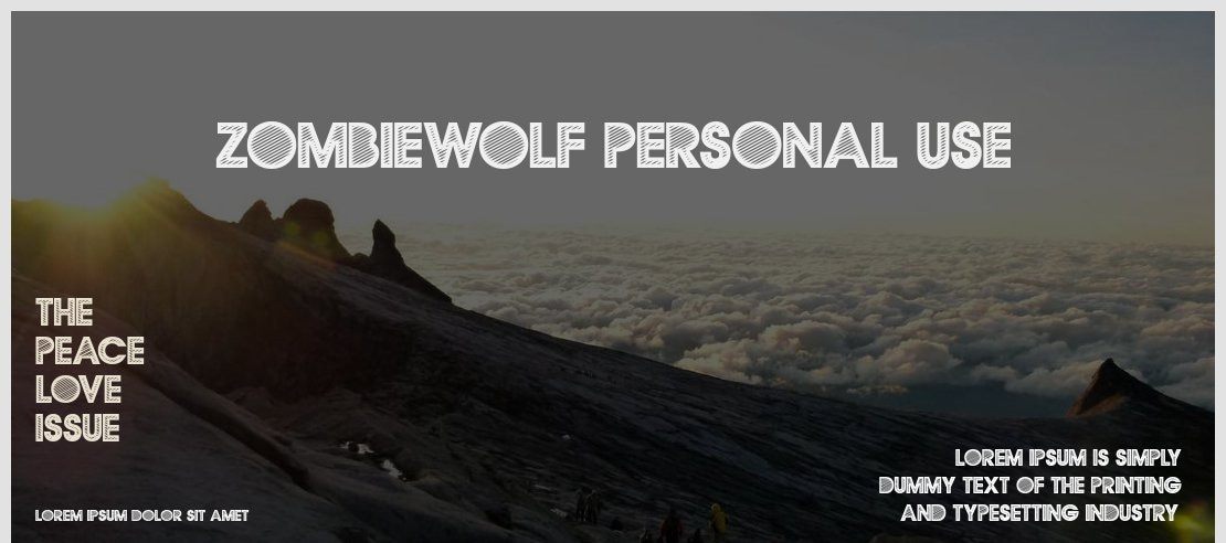 ZOMBIEWOLF PERSONAL USE Font