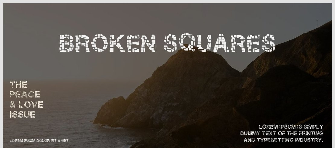 Broken Squares Font