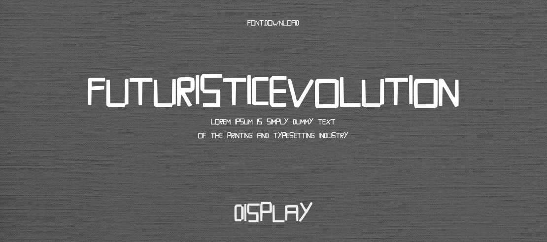 FuturisticEvolution Font