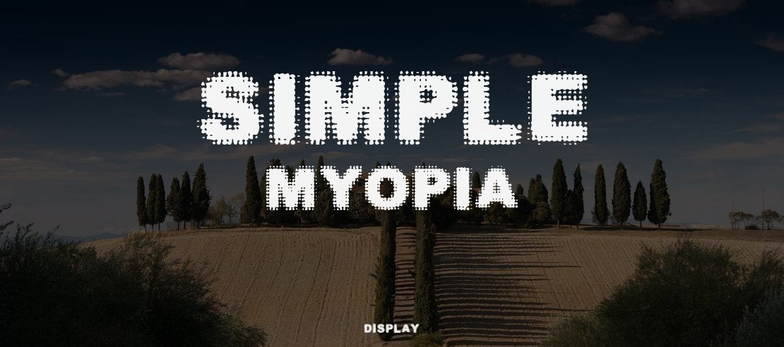 Simple Myopia Font