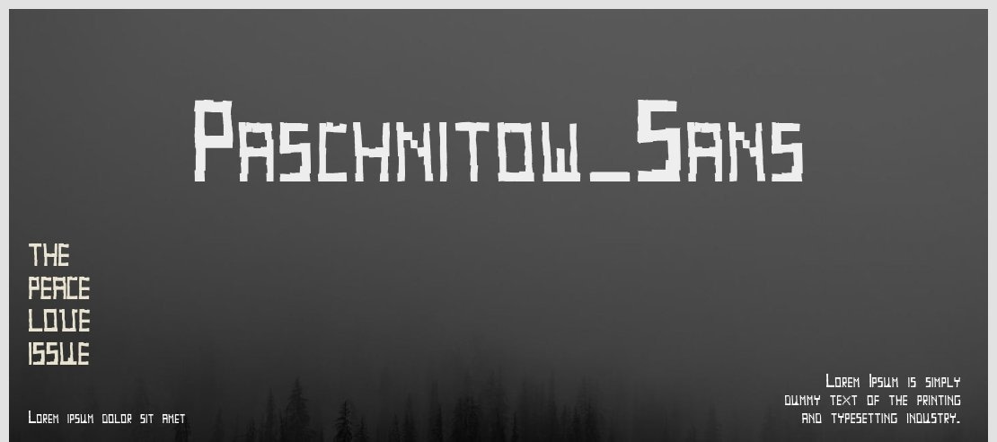 Paschnitow_Sans Font