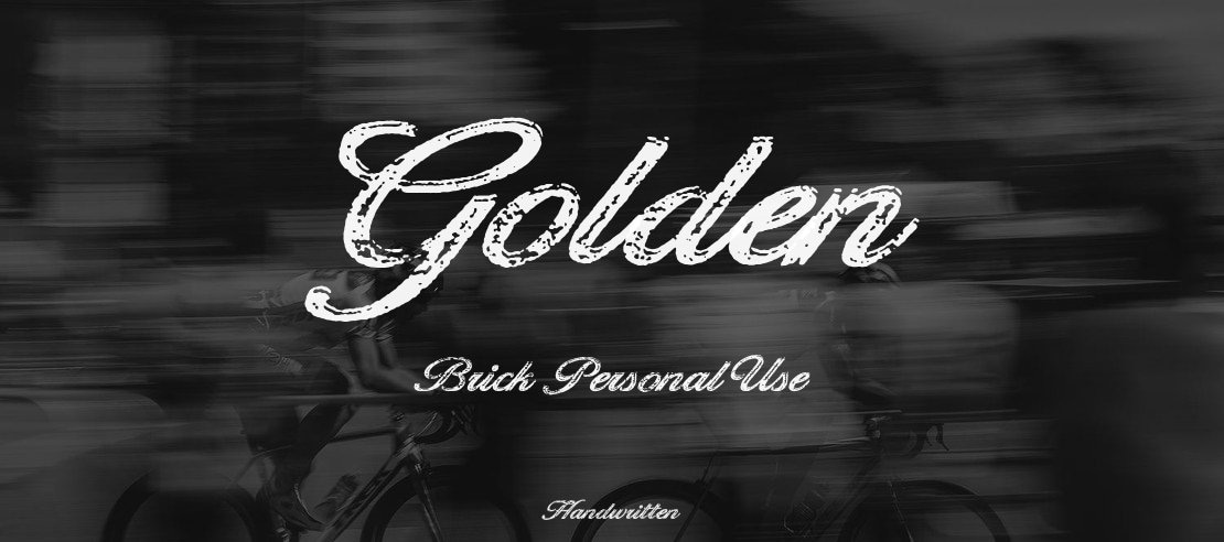 Golden Brick Personal Use Font