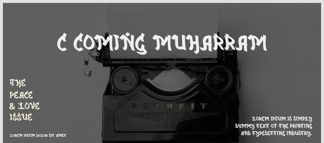c Coming Muharram Font