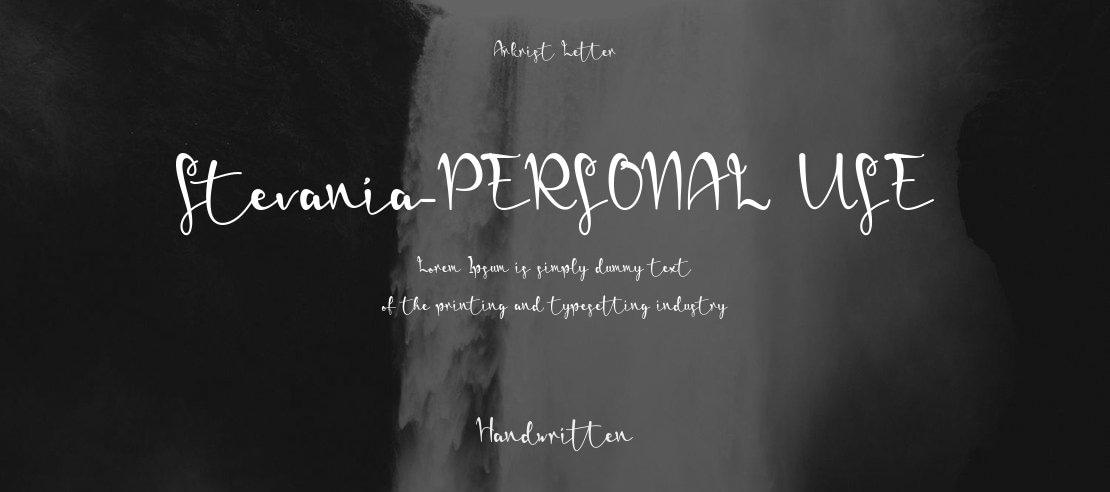 Stevania-PERSONAL USE Font