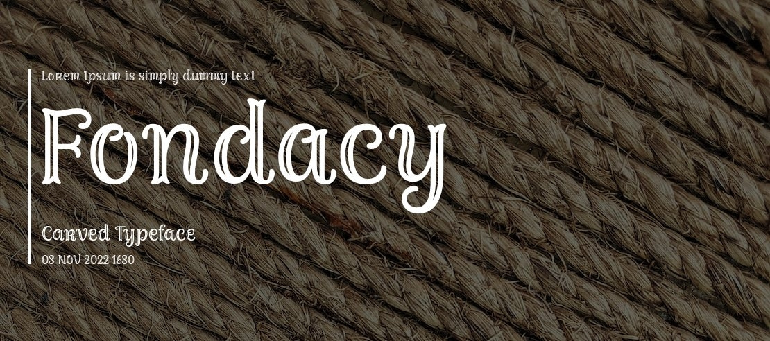 Fondacy Carved Font Family