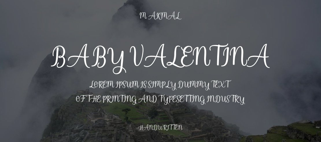 Baby Valentina Font