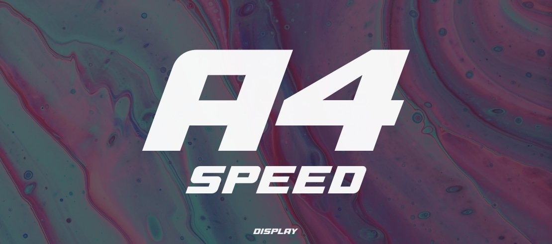 A4 SPEED Font