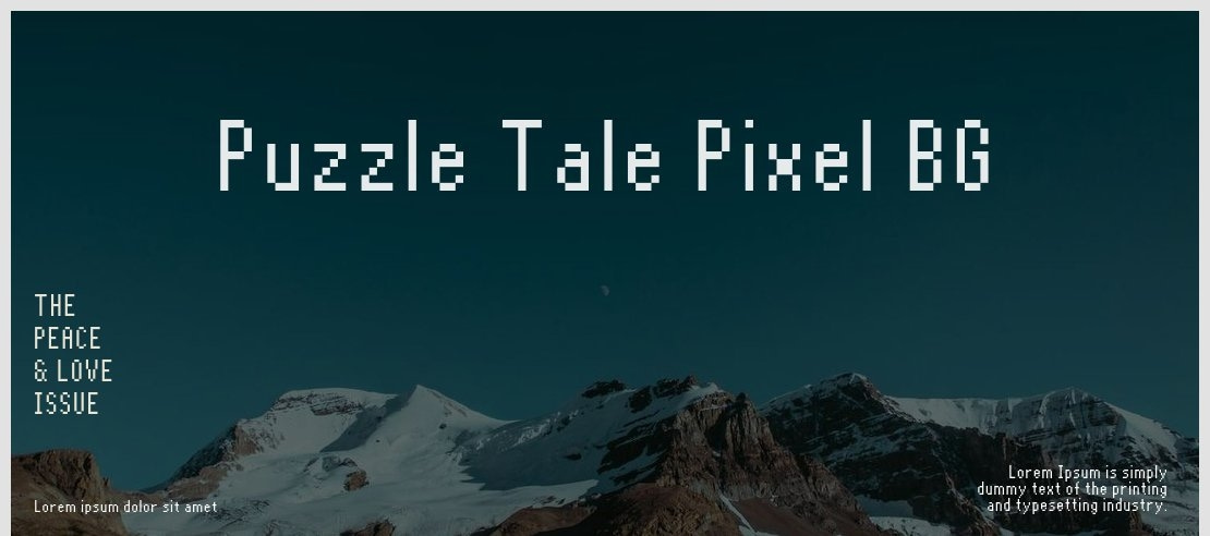 Puzzle Tale Pixel BG Font Family