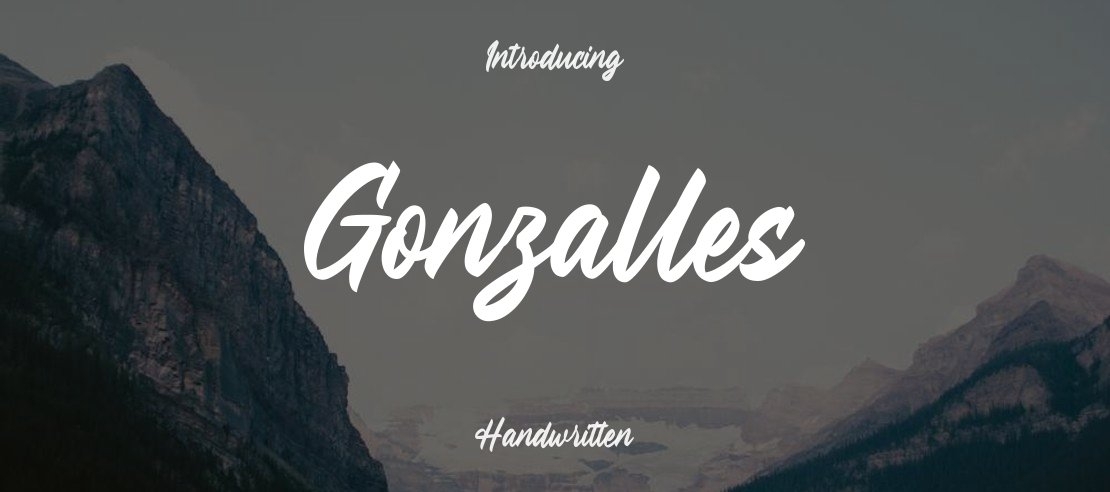 Gonzalles Font Family