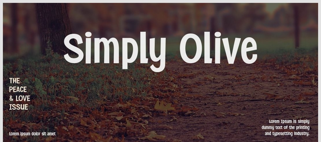 Simply Olive Font