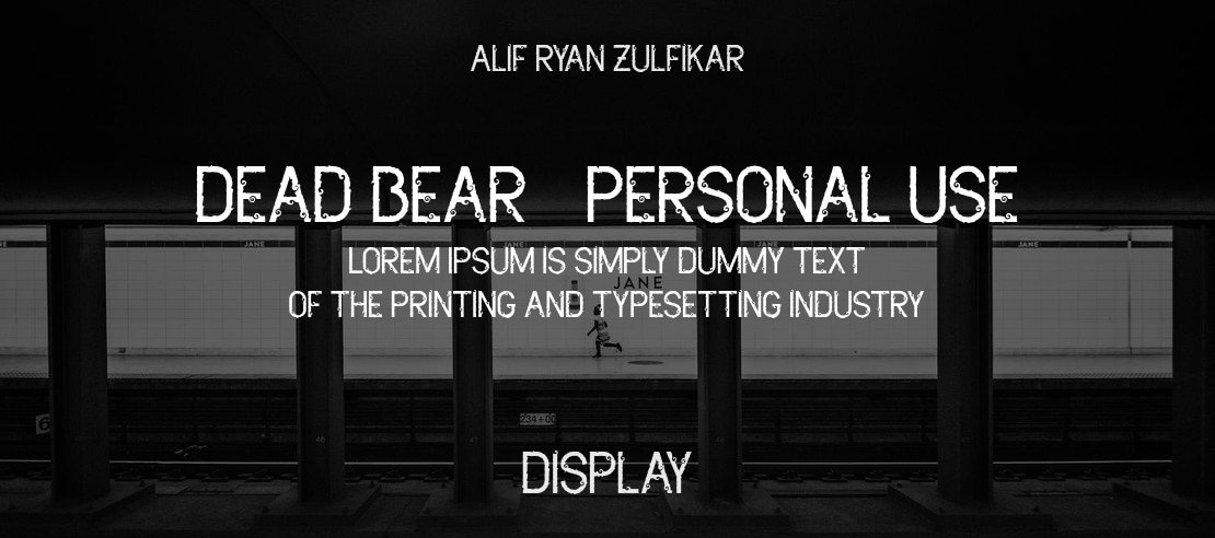 Dead Bear - Personal Use Font