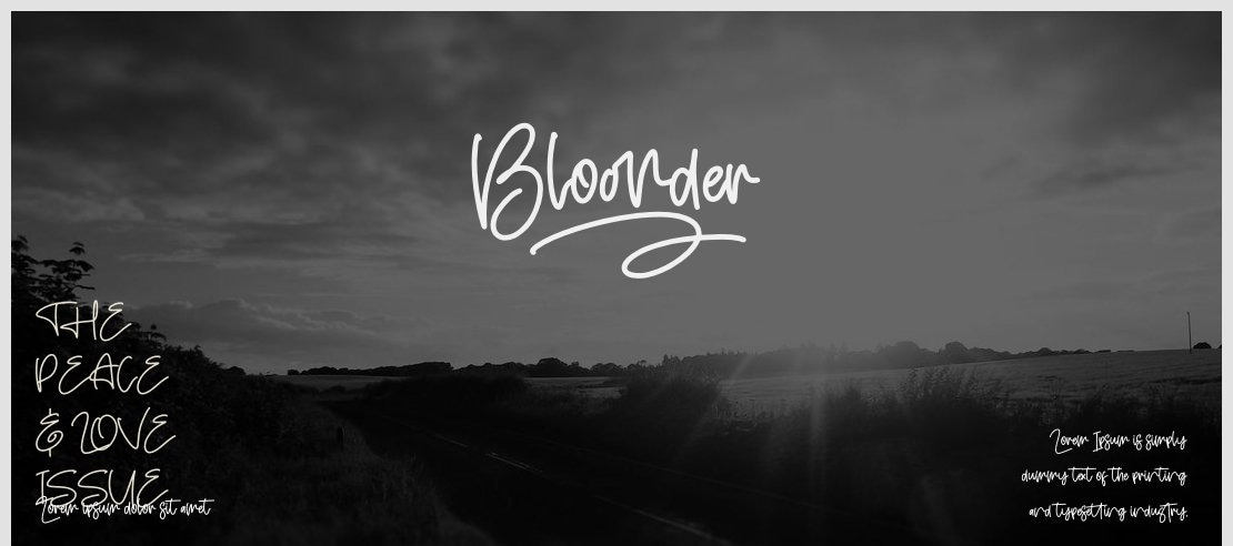 Bloonder Font Family