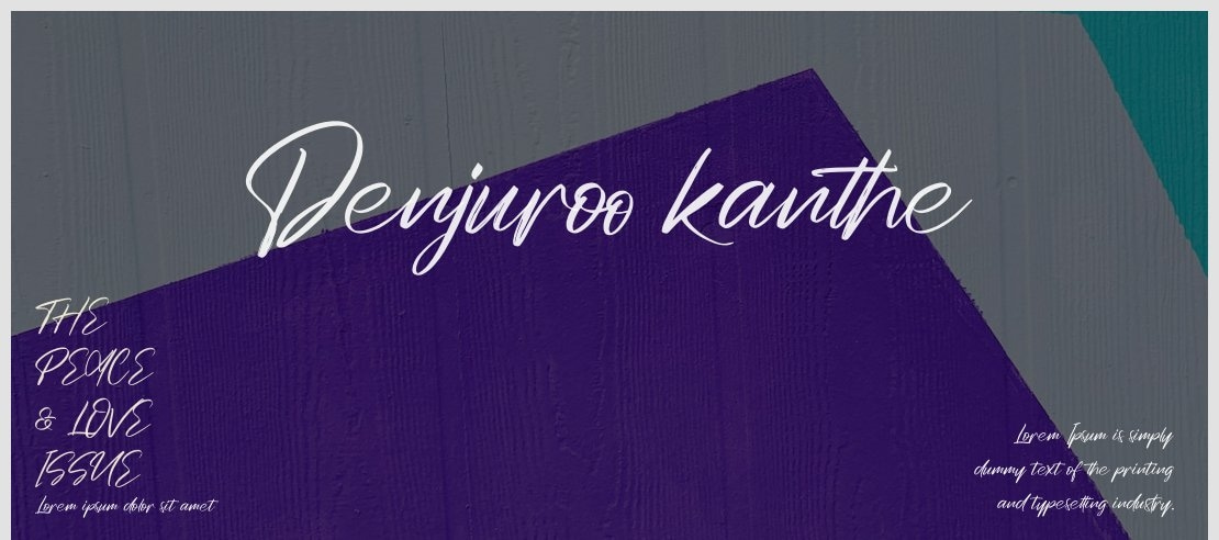 Denjuroo kanthe Font