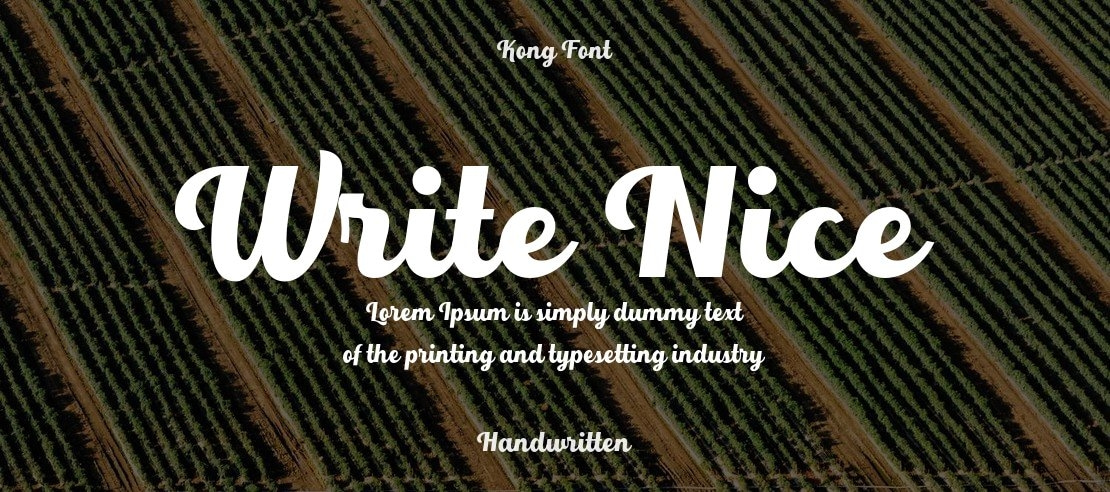 Write Nice Font