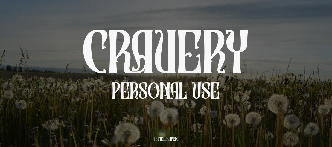 Cravery Personal Use Font