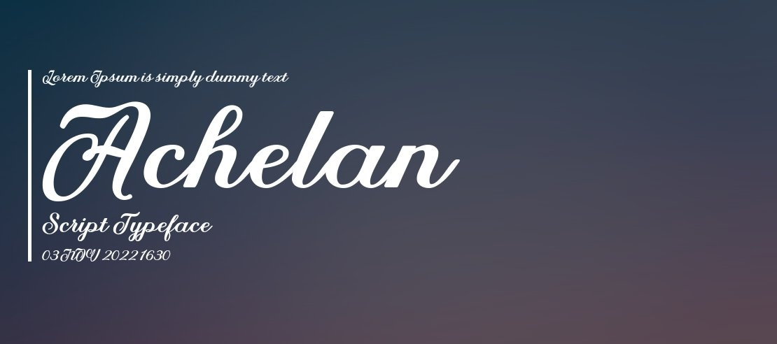 Achelan Script Font