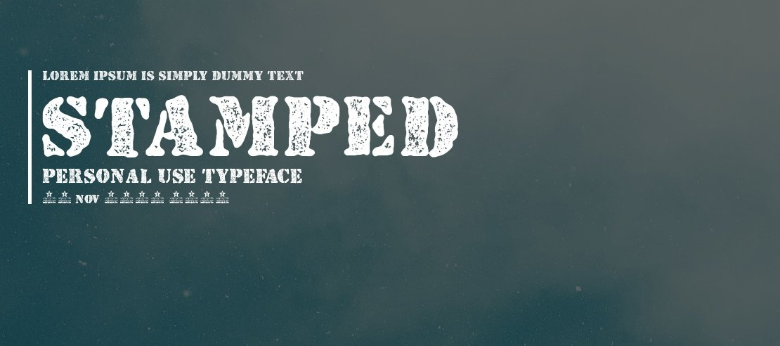 STAMPED PERSONAL USE Font