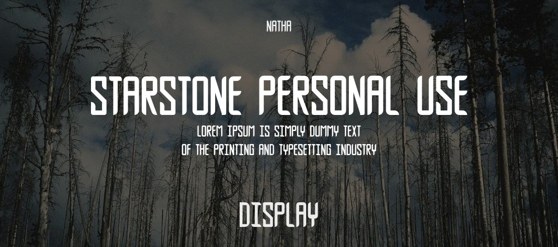 Starstone Personal Use Font