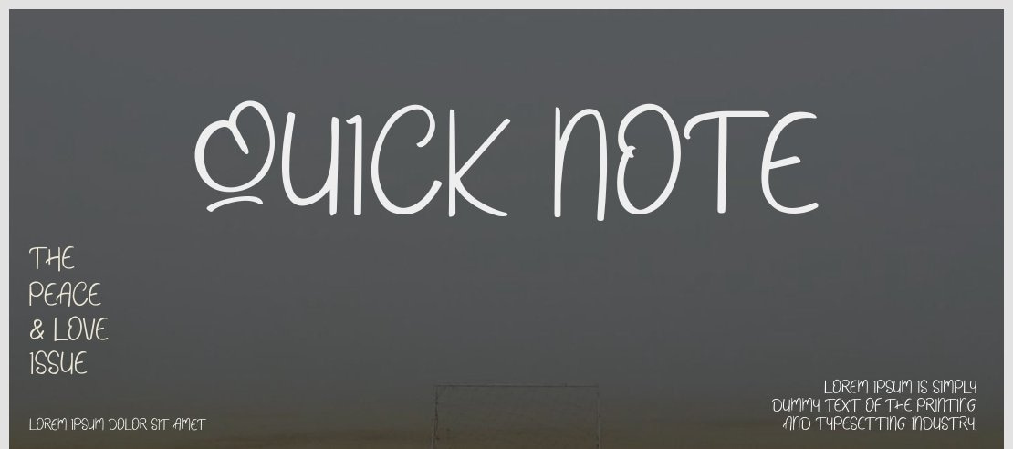 Quick Note Font