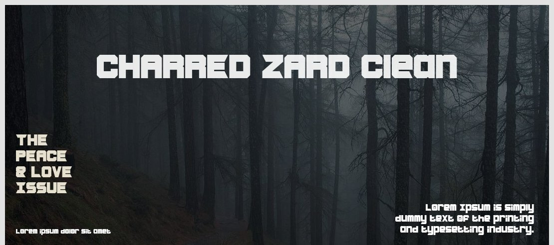 CHARRED ZARD Clean Font Family