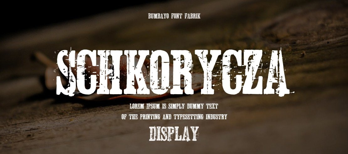 Schkorycza Font