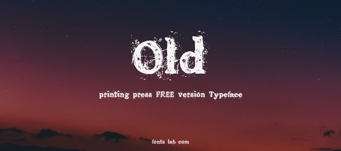 Old printing press_FREE-version Font