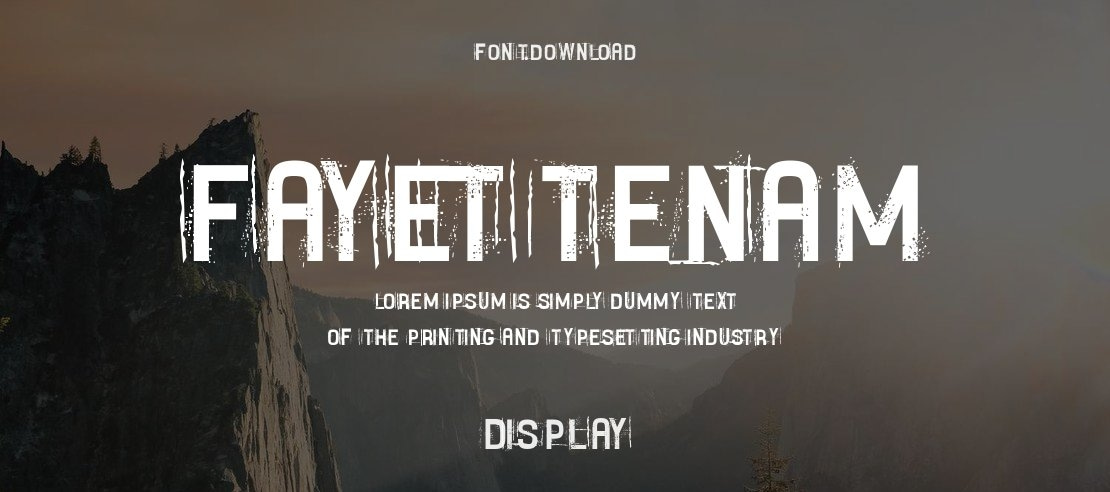 Fayettenam Font