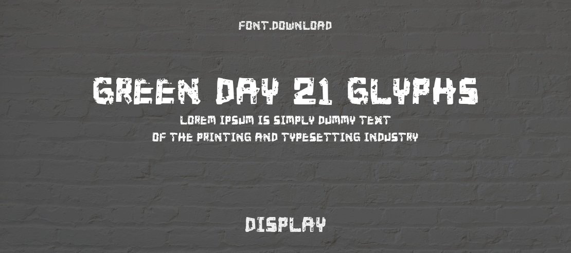 Green_Day_21_Glyphs Font