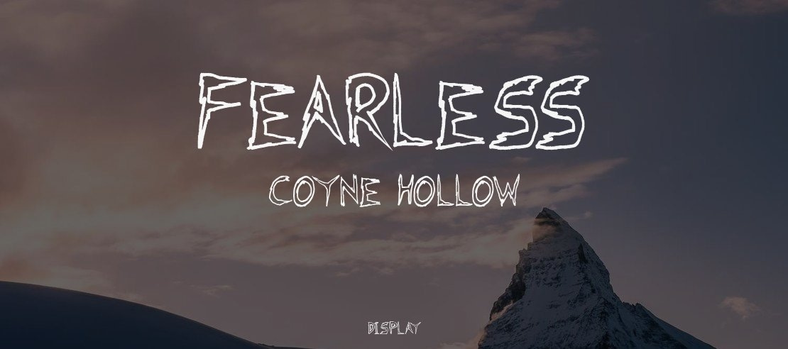 Fearless Coyne Hollow Font Family