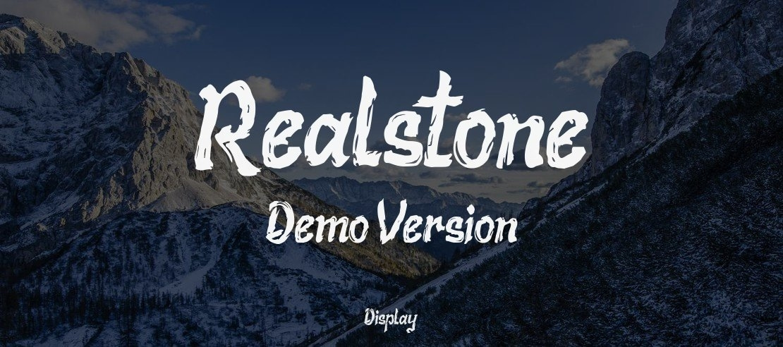 Realstone Demo Version Font