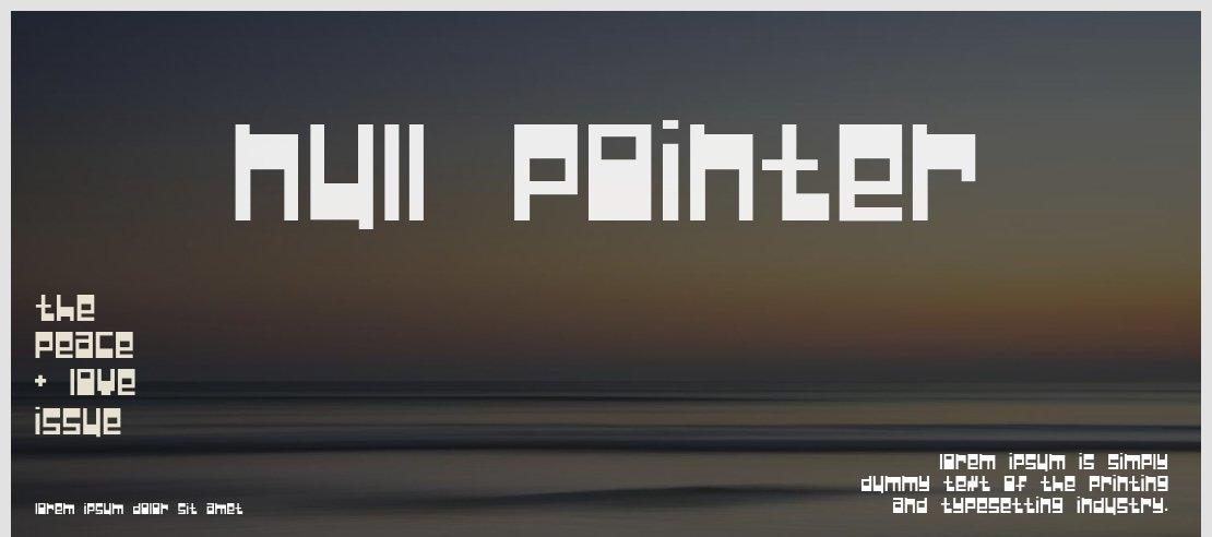 Null Pointer Font
