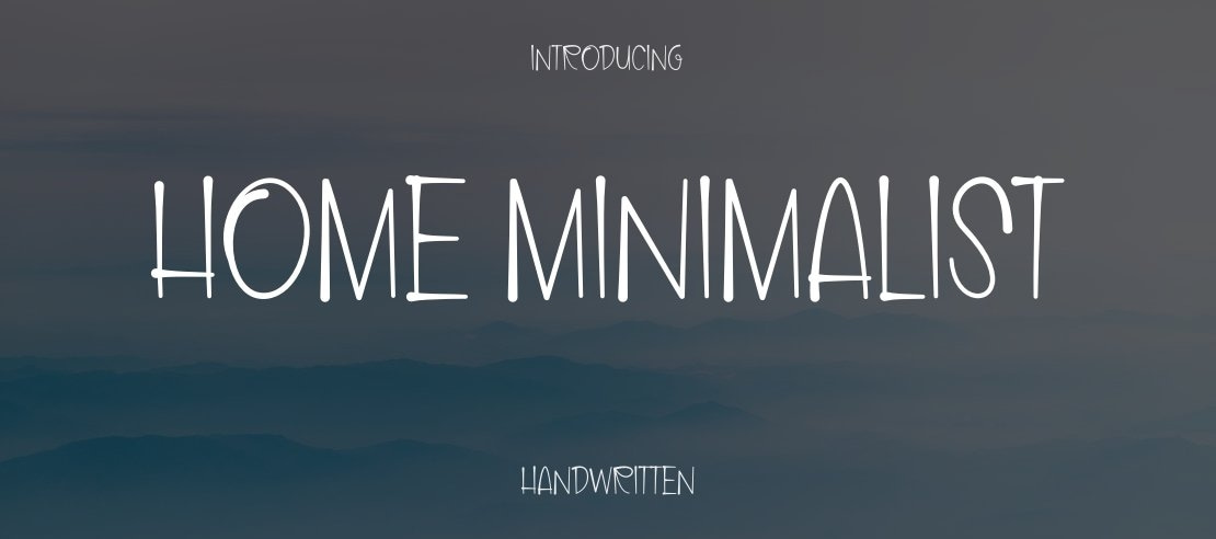 Home Minimalist Font