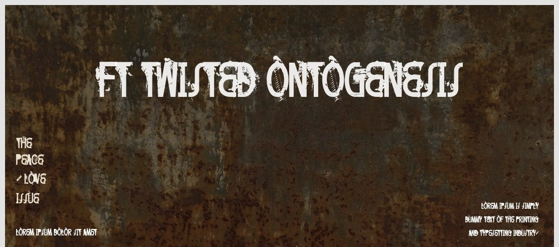 FT Twisted Ontogenesis Font