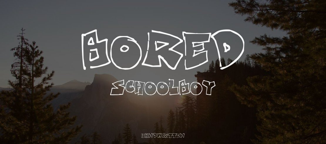 Bored Schoolboy Font